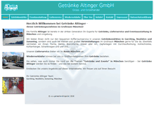 Tablet Screenshot of getraenke-altinger.de